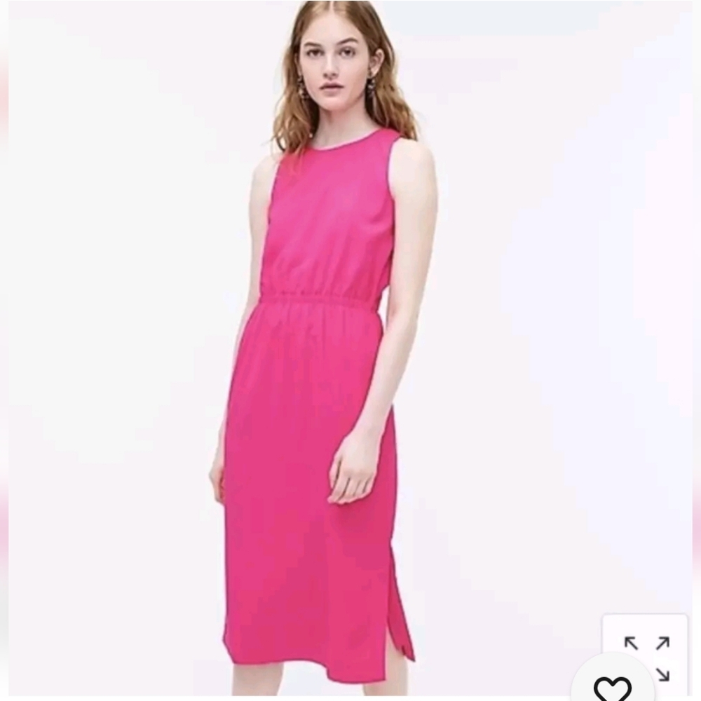 J Crew Button Back Midi Dress - 0 - Picture 1 of 13